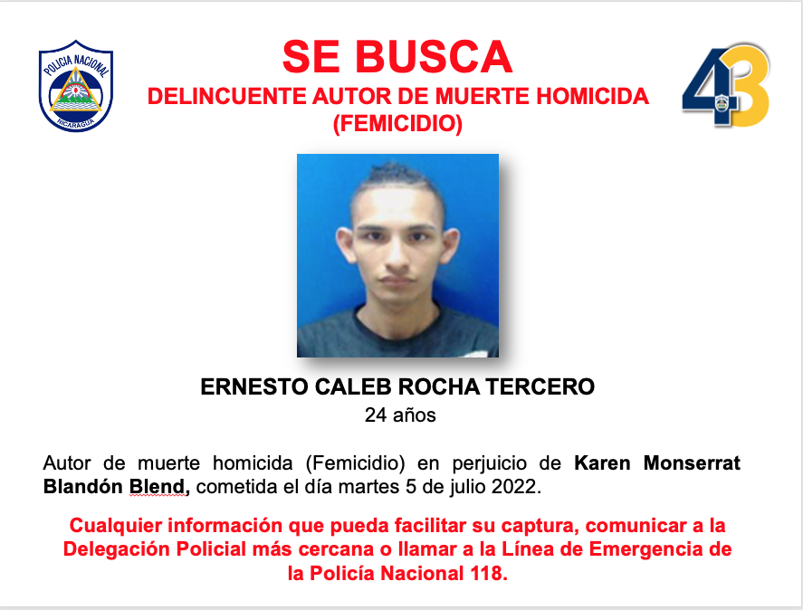 Policia Nacional circula al autor de muerte homicida
