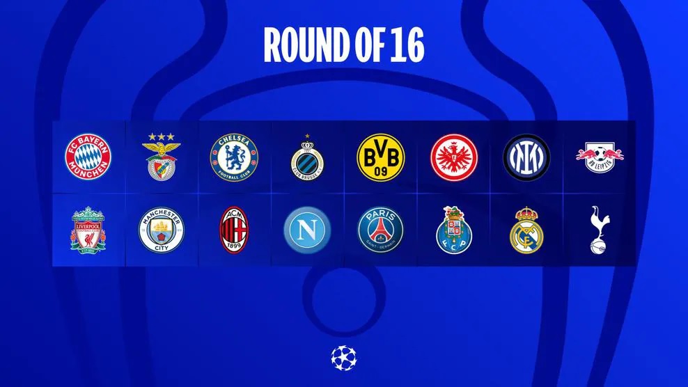 Definidos los 16 equipos que estarán en 8vos de Champions
