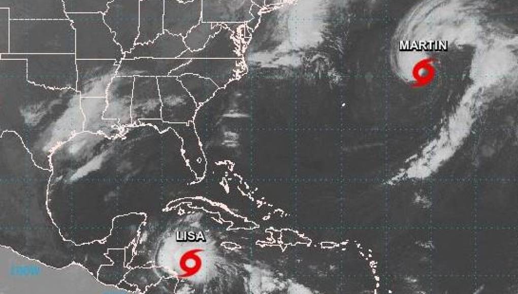 La tormenta Lisa y Martin se suman a la cuenca del Atlántico