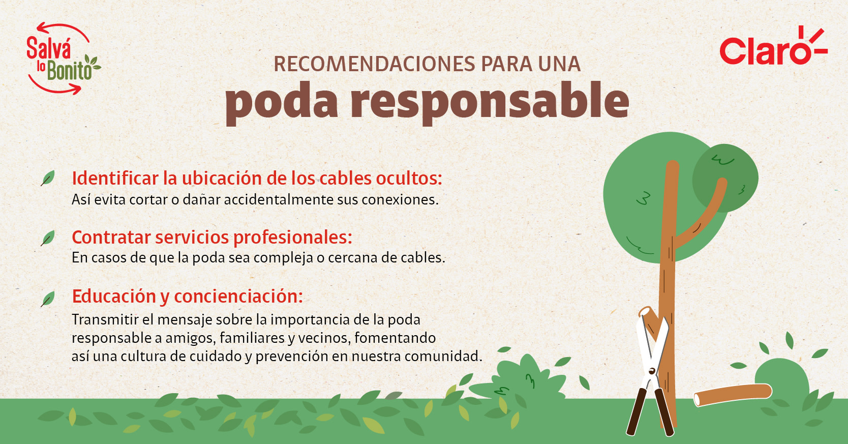 «Poda Responsable» Campaña que promueve Claro Nicaragua