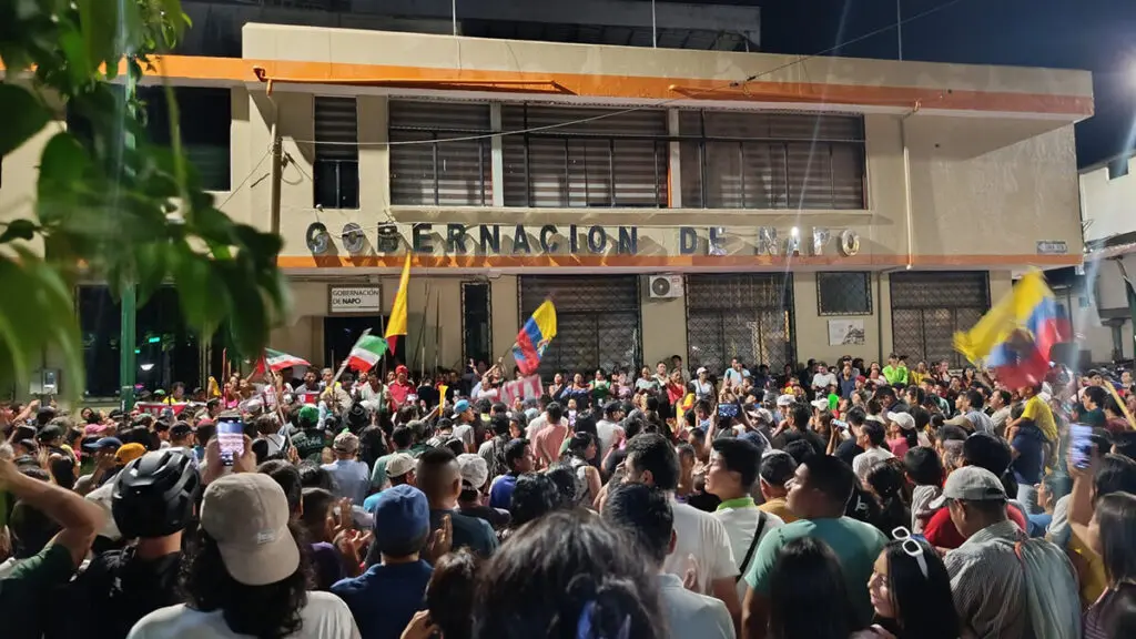 Protestas en contra de la construcción de una cárcel en la Amazonía Ecuatoriana