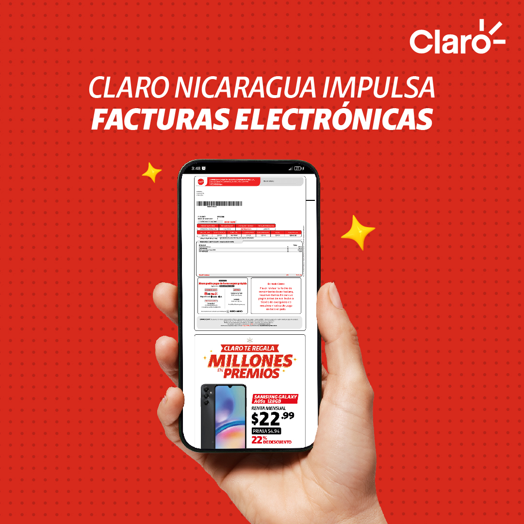 Claro Nicaragua promueve el uso de “Facturas Electrónicas”