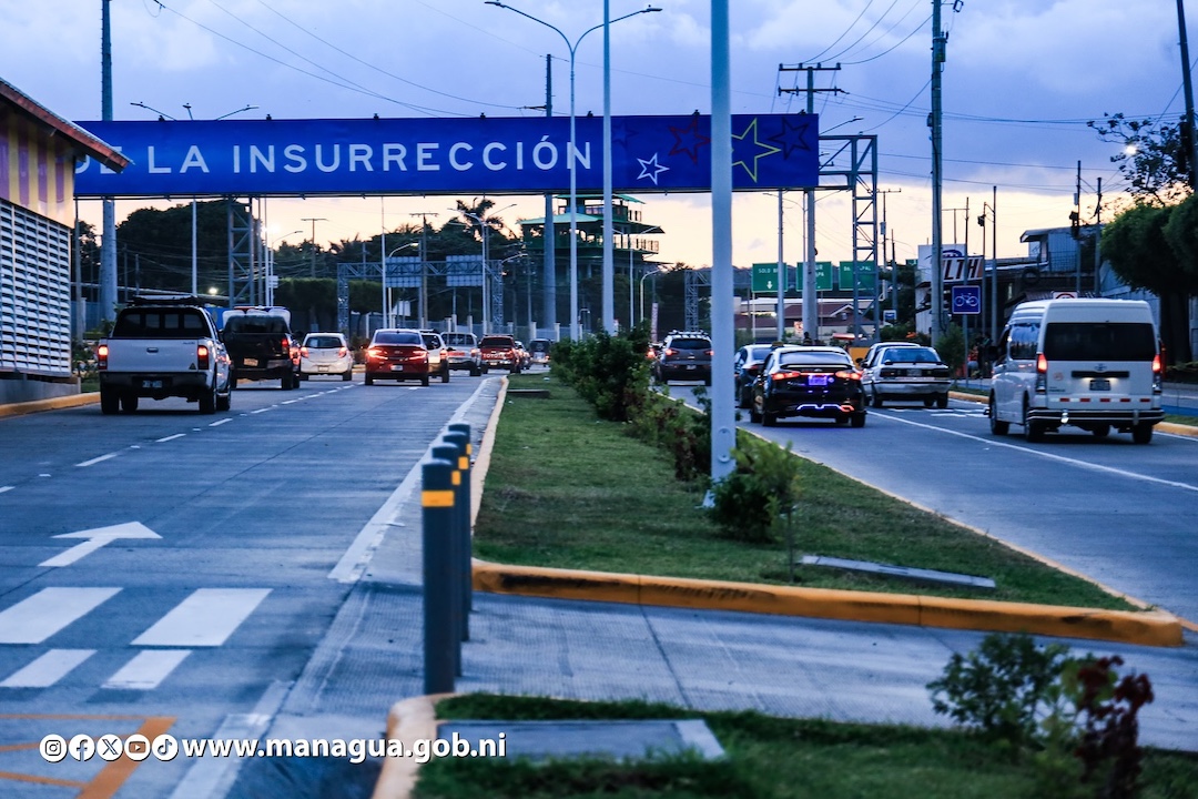 Anuncian entrega del tramo 4  de la Pista Héroes de la Insurrección en Managua