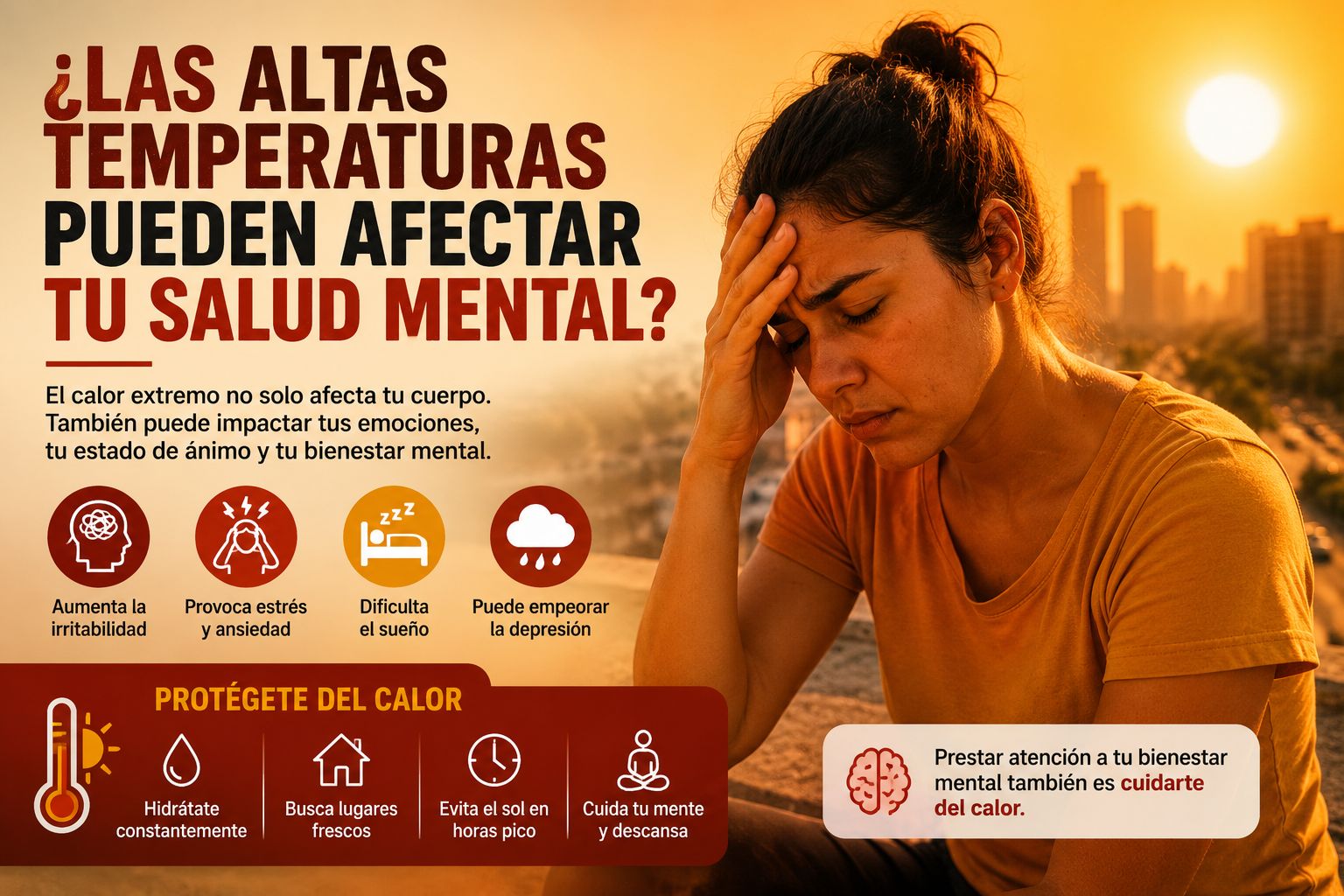 ¿Las altas temperaturas pueden afectar tu salud mental?
