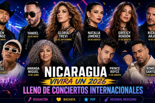 Nicaragua se llenará de conciertos internacionales en 2026