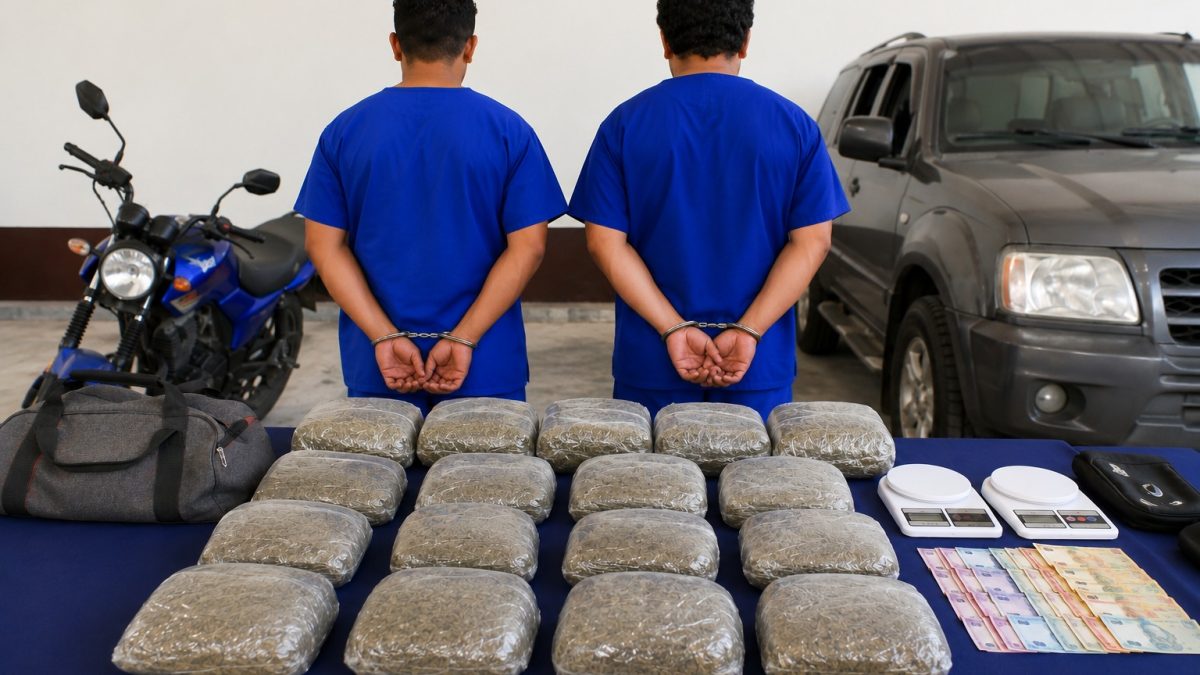 Dos detenidos y 24 libras de marihuana ocupadas en operativos policiales en Estelí