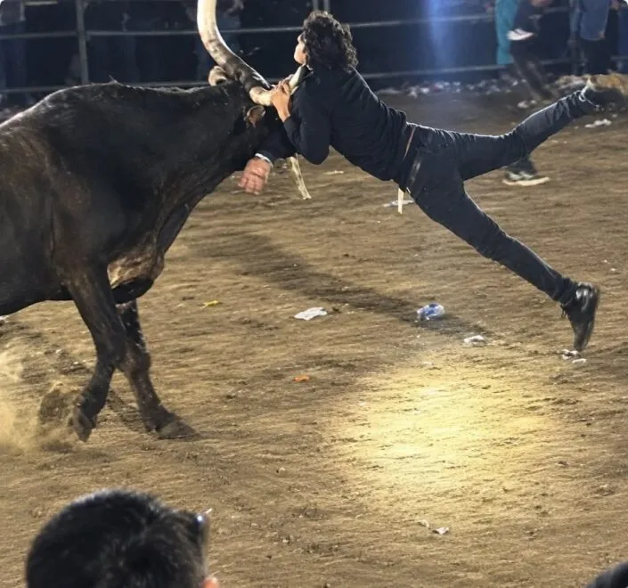 Hombre grave por ser corneado por un toro en barrera de Masaya